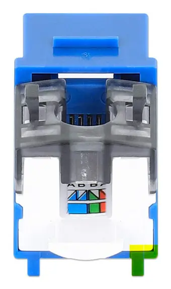 Intellinet Cat6 Slim Keystone Jack with Punch-Down Stand, Blue, 25-Pack, image 8