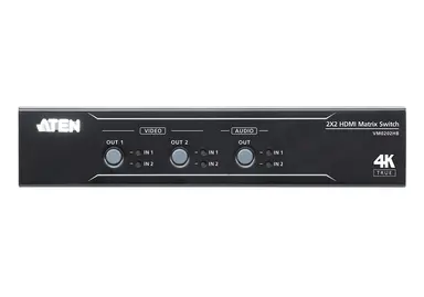 Aten 2X2 True 4K HDMI Matrix Switch with Audio DE-Embedder, image 6
