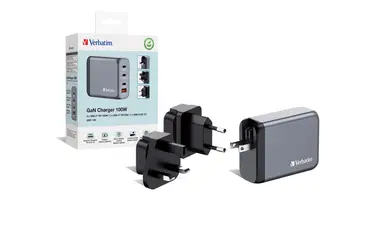 Verbatim Americas 100W 4-Port Gan Wall Charger, image 8