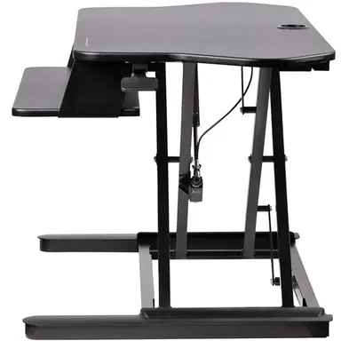 StarTech.com Corner Sit Stand Desk Converter with Keyboard Tray - Height Adjustable Ergonomic, image 7