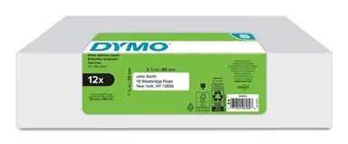 Newell-Dymo Labelwriter -1-1/8 X 3-1/2- 28MM X 89MM Whtadr 350CT12PK-6 RL