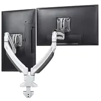 Chief Manufacturing K1 Desk Mnt Dual Disp Dual 2L Arms Wht, image 3