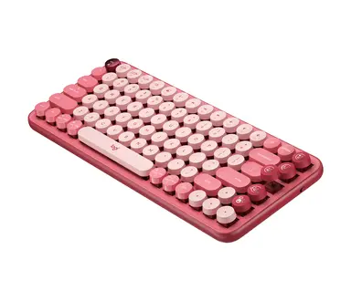 Logitech Pop Keys Wireless Mechanical Keyboard with Emoji Keys - HEARTBREAKER_ROSE - Bolt, image 8