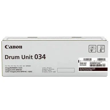 Canon Laser Canon Drum Unit 034 Black - for Imageclass MF820CDN and MF810CDN - Full Yield 32