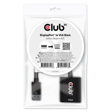 Club 3D B.V DisplayPort Port 1.2 Male to VGA