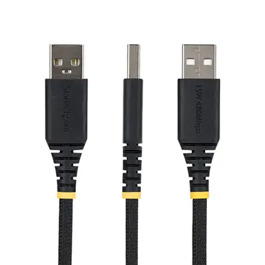 StarTech.com 5-Pack 3ft (91cm) Usb-A to USB-C Fast Charging Cable 15W 3A Dual-Layer Braided Nylon/TPE Jacket Durable Usb-A to Type C Charger Cord USB A to USB C Cable, image 4