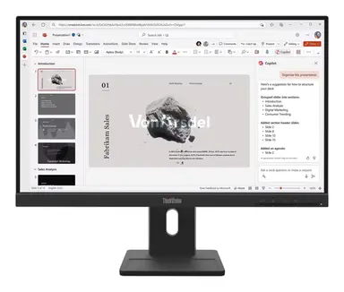 Lenovo E22-40, 22 Inch FHD Monitor with IPS, LTPS Stand, Speakers, and 100HZ Refresh RA, image 4