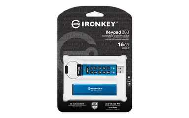 Kingston 16GB Ironkey Keypad 200, Fips 140-3 LVL 3 (Pending) AES-256 Encrypted, image 2