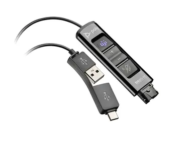 HP Poly DA85-M USB to QD Black Adapter TAA, image 4