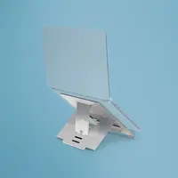 R-Go Ergonomic Laptop Stand, Riser, Flexible, Silver, TAA Compliant, image 3