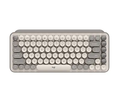 Logitech Pop Keys Wireless Mechanical Keyboard with Emoji Keys - MIST_SAND - Bolt, Sioc, image 4