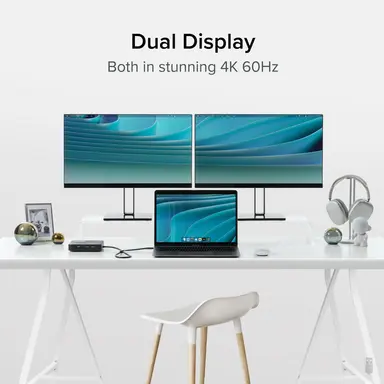 Plugable Technologies Plugable 7-in-1 USB-C Displaylink Dock Dual 4K 60HZ HDMI, USB-C & USB-a, image 7