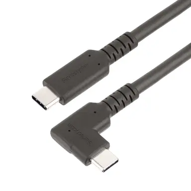 StarTech.com 1.6 ft (50CM) USB-C Cable, Right-Angled, USB 10GBPS, 100W (5A) PD, 8K 60HZ / 4K 1