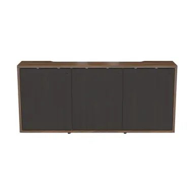 Middle Atlantic 3 Bay C3 Custom Wood Kit 32 High 10 Deep Moderno Solid Doors Montana Walnut, image 4