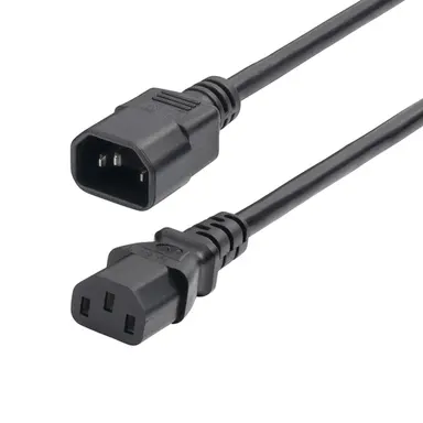 StarTech.com 1 ft (0.3 m) Power Extension Cord, IEC 60320 C14 to C13 PDU Power Cord, 10A 250V, image 4