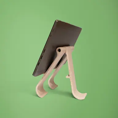 R-Go Ergonomic Laptop/Tablet Stand, Treepod Bio-Based, Adjustable, Wood, TAA Com, image 4