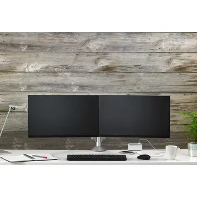 Chief Manufacturing KX Low-Profile Triple Monitor Arms Column Desk Mount Silver, image 5