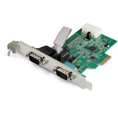 StarTech.com 2-Port PCI Express RS232 Serial Controller Card 16950 Uart/Asix AX99100 - BI-Dir