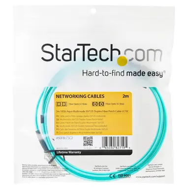 StarTech.com 2M (6.6 ft) OM3 Multimode LC/LC-UPC Fiber Cable; 1/10/40/100 Gbps Full Duplex; 50, image 8