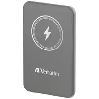 Verbatim Americas Charge N Go Magnetic Wireless Power Bank 5000 Mah - Gray, image 3