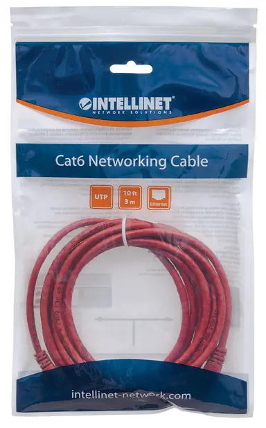 Intellinet 14 FT Red Cat6 Snagless Patch Cable, image 8