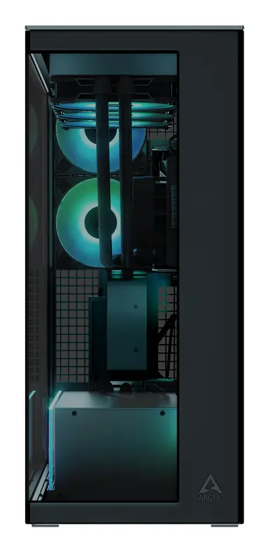Arctic Cooling Xtender VG (BLACK)-PC Case-Mid Tower-Tempered Glass Panel-Included a-RGB Fans-VE, image 7