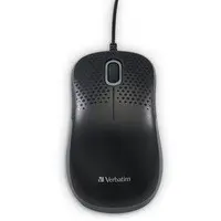 Verbatim Americas Silent Corded Optical Mouse - Black