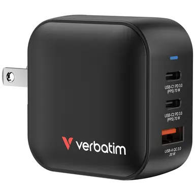Verbatim Americas Verbatim, Mini Gan Charger, 70W, 3-Port, image 6