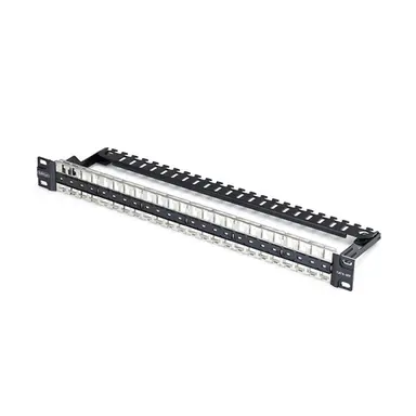 StarTech.com 48-Port 1U Blank Keystone Patch Panel with Cable Management Bar and Grounding WI, image 2
