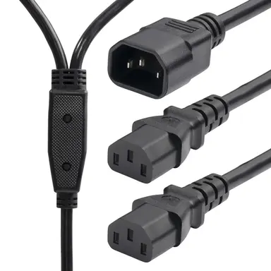 StarTech.com 6 ft (1.8 m) Power Cord Splitter, IEC 60320 C14 to 2X IEC 60320 C13 10A 250V, 18AW, image 4