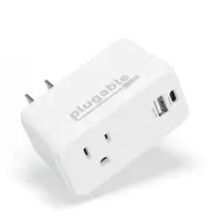 Plugable Technologies Plugable Wall Outlet Extender with 1X USB-C and 1X USB, 32W USB C Charger Block, image 3