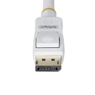 StarTech.com 10 ft (3M) White VESA Certified DisplayPort 1.2 Cable, 4K 60HZ, 21.6GBPS, Latchin, image 8