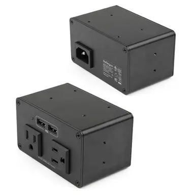 STARTECH.COM Dual Conference Table Power Outlet Box with 2X 2.4 Amp USB, image 7