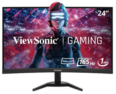ViewSonic 24 in Curved 165 HZ Gaming Monitor W/Freesync, 1920 × 1080 Resolution, 1MS (MPRT) Res, image 4