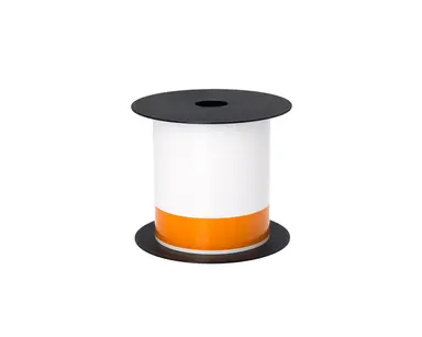Brother International Corporat 4 in Wide TT Arc Flash Continuous 1 in Orange Header White Label