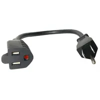 StarTech.com AC Power Extension Cord 1FT/0.3M 16AWG Power Supply Extension Cable NEMA 5-15R, image 3