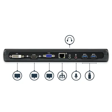 StarTech.com Dual Monitor USB 3.0 Docking Station W/ HDMI VGA DVI - up to 1920 × 1080 (HDMI) 19, image 8