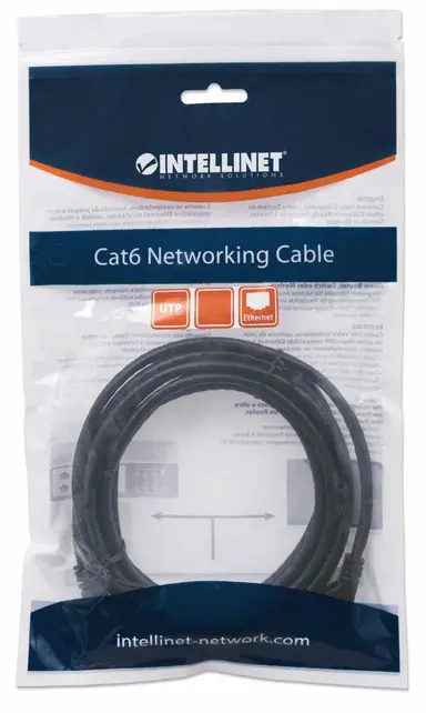 Intellinet 7 FT Black Cat6 Snagless Patch Cable, image 6