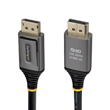 STARTECH.COM DP 2.1 Cable Supports UHBR20-ENABLED Displayport DEVICES; DP80 (80GBPS) Delivers
