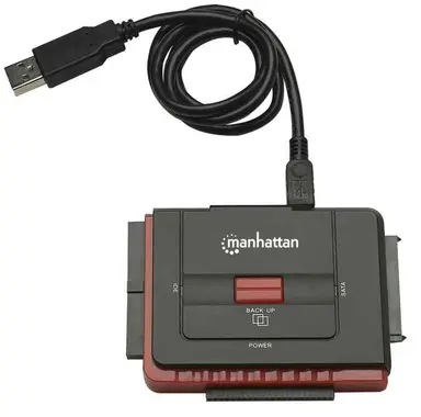 Manhattan - Strategic 3-in-1 with One-Touch Backup, Compatible with All Types of Hard Drives up to 5.2