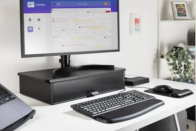 Kensington Computer Uvstand Monitor Stand with Uvc Sanitization Compartment