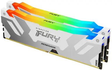 Kingston 32GB 6400MT/S DDR5 CL32 DIMM (Kit of 2) Fury Renegade RGB White XMP