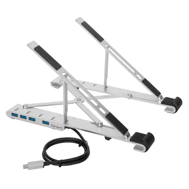 Targus Portable Laptop Tablet STAND+HUB Silver, image 4