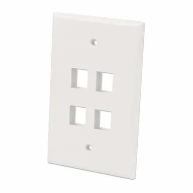 Intellinet 4-Outlet Oversized Keystone Wall Plate, image 4