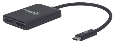 Manhattan - Strategic USB-C to Dual DisplayPort Adapter - MST