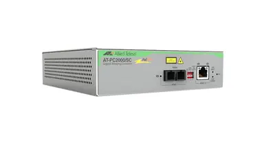 Allied Telesis TAA 1GB PoE+ Media Converter, SC Connect