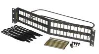 Legrand Dat Cables to GO Shielded 48 Port Unloaded Panel Angled - Use with TKS6A Keystone JA, image 3
