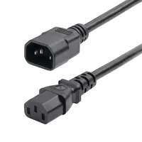StarTech.com 2 ft (60CM) Power Extension Cord, IEC 60320 C14 to C13 PDU Power Cord, 10A 250V, image 3
