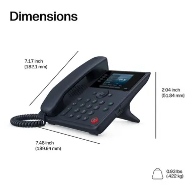 HP Poly Edge V250 Plus Opensip Deskphone with Power Supply HP Poly Edge V250 Plu, image 7