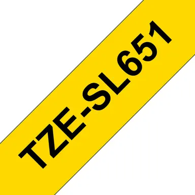 Brother International Corporat 1IN X 26.2 FT (24MM X 8M) 3/8IN (9.5MM) Printable Height Black Ink ON Yellow S, image 4